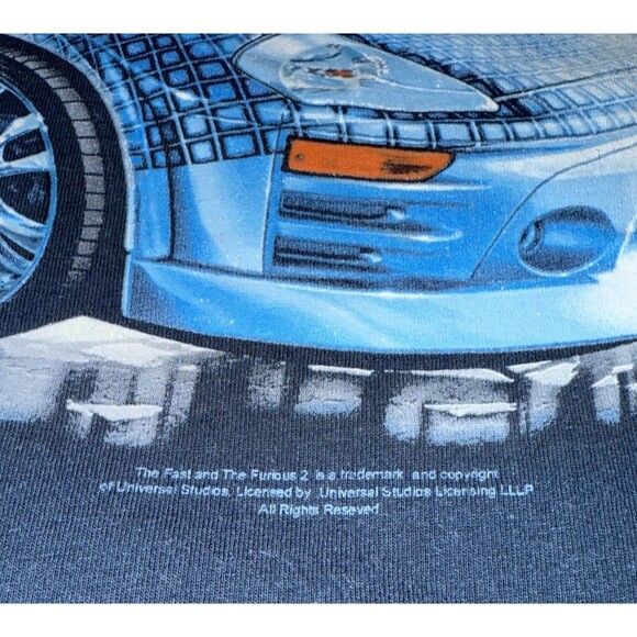 Vintage 2 Fast 2 Furious Fast Sensation Navy Movie Promo T-Shirt: Large - Picture 3 of 5